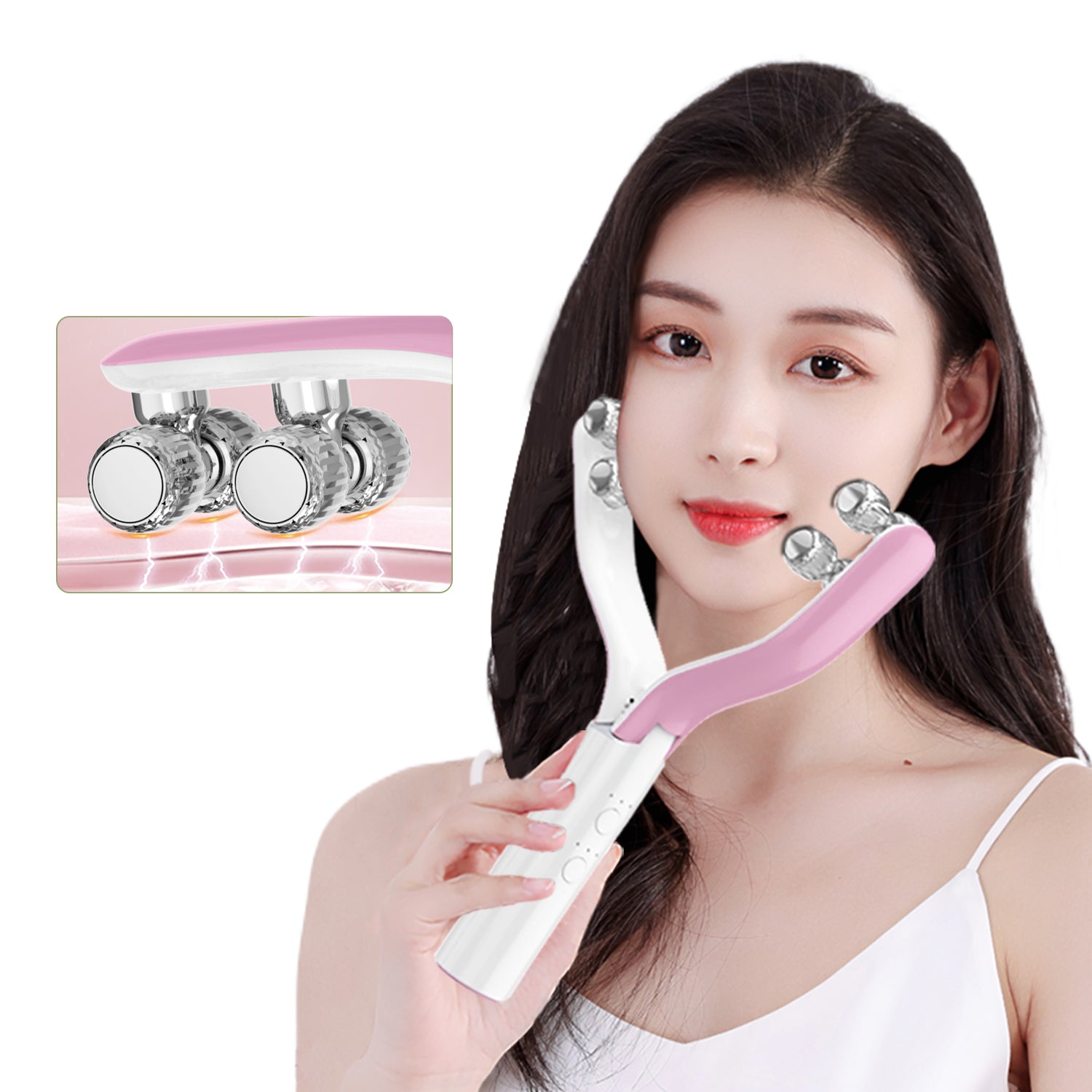Dual-Wave Beauty Roller(Pink)