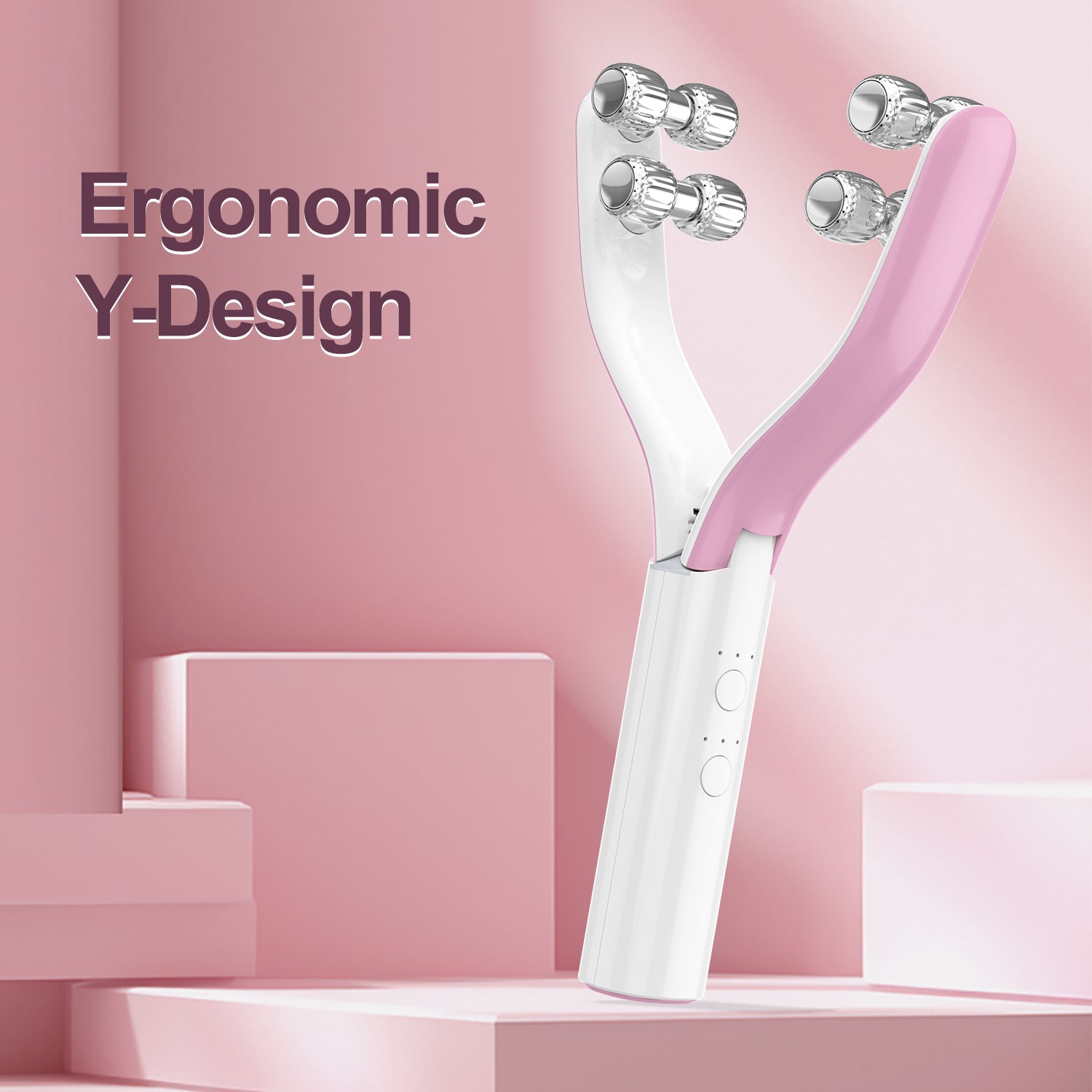 Dual-Wave Beauty Roller(Pink)