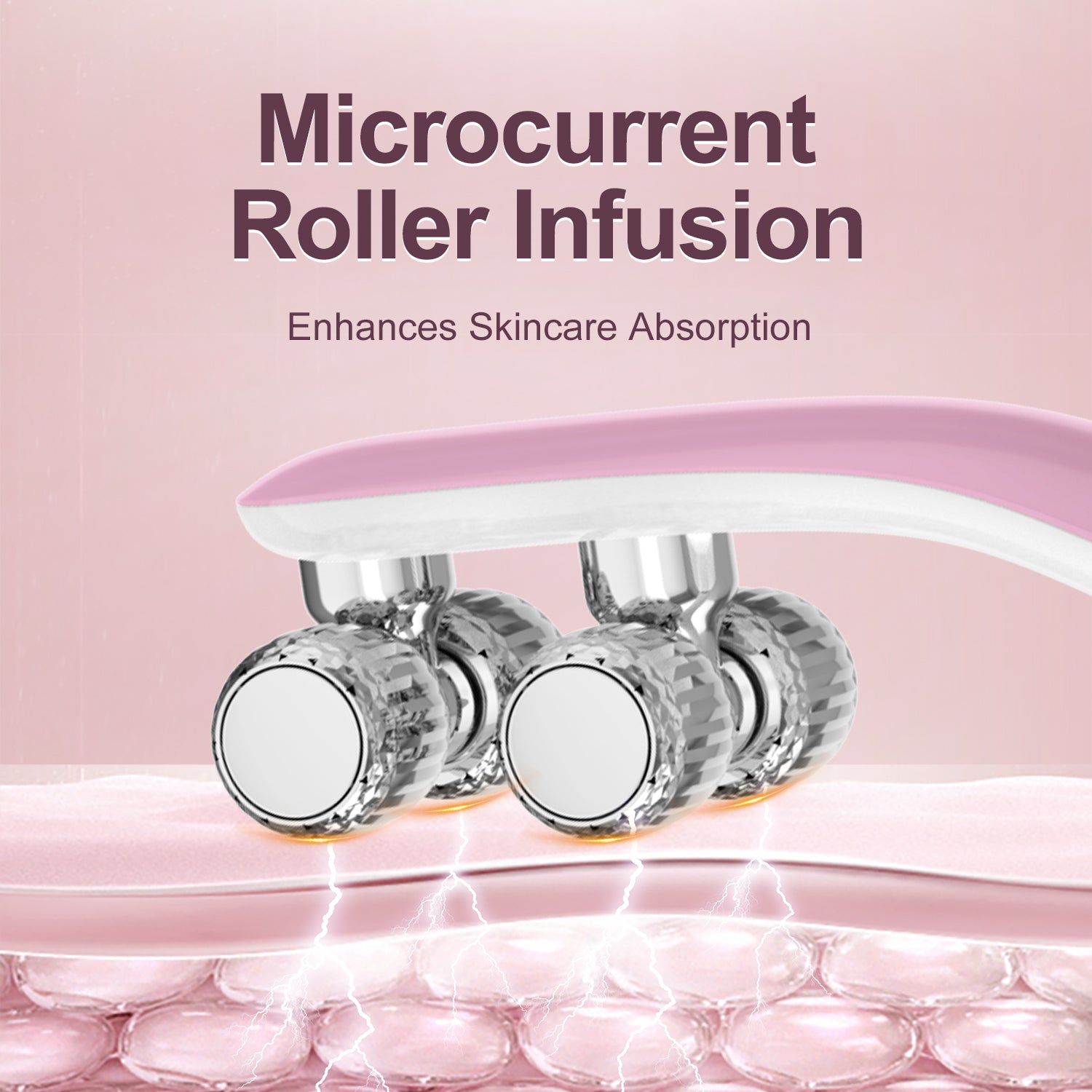 Dual-Wave Beauty Roller(Pink)