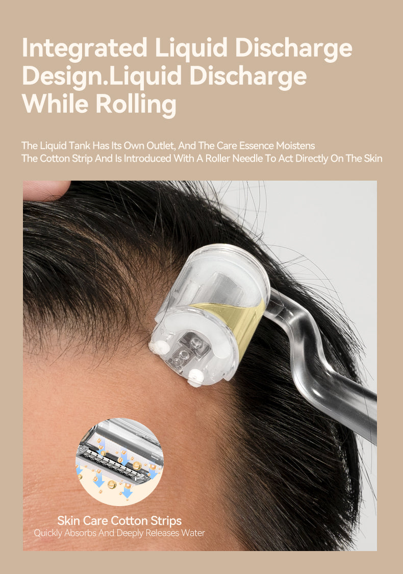 Scalp Liquid‑Guide Derma Roller