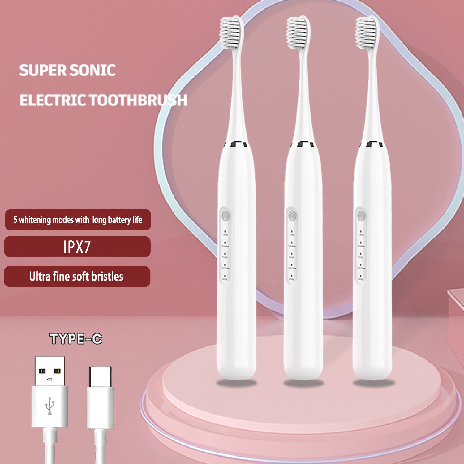 Sonic Electric Toothbrush(White)
