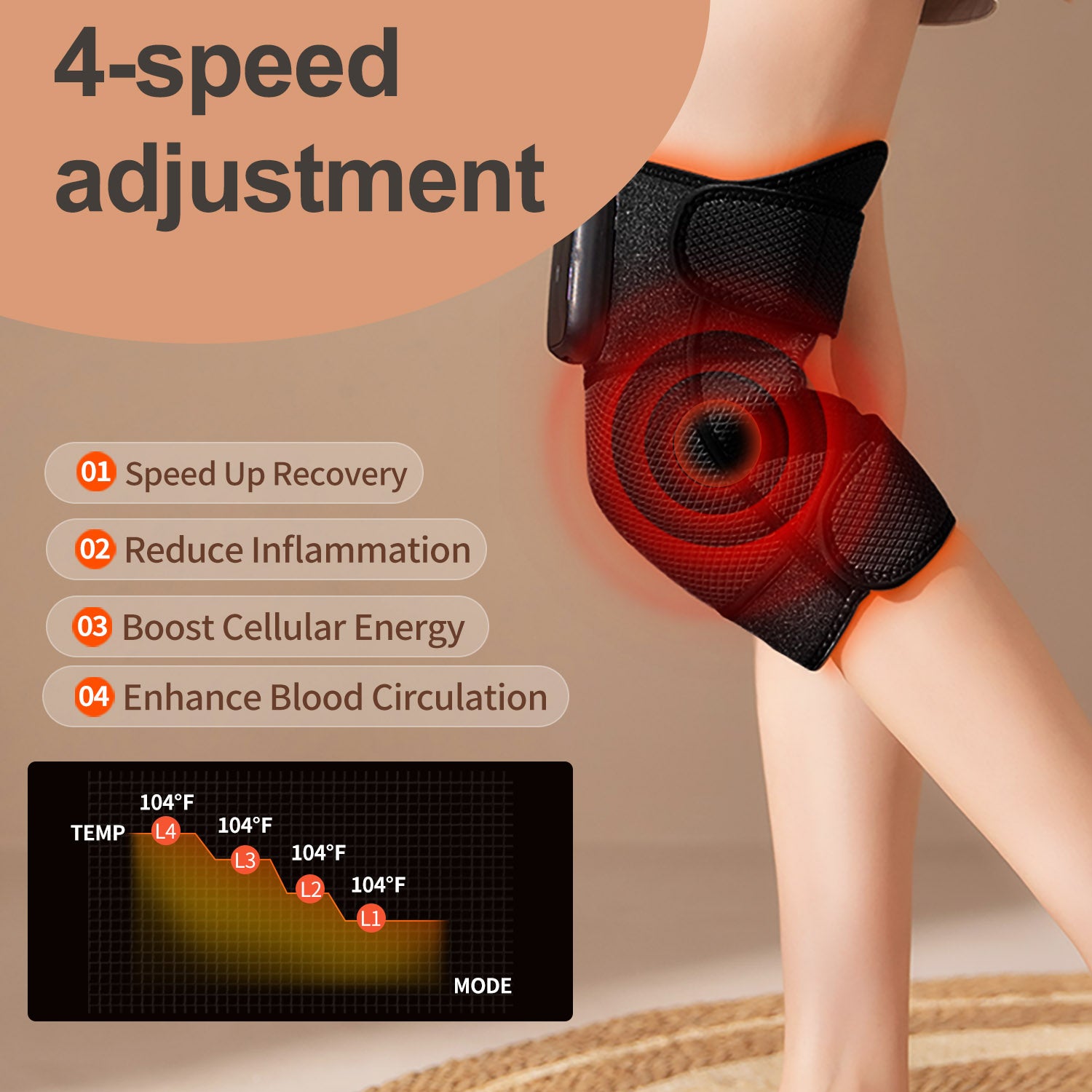 Smart Heating Massage Knee Pad