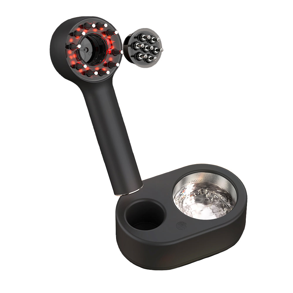 Roller‑Ball Dispensing Scalp Massage Comb