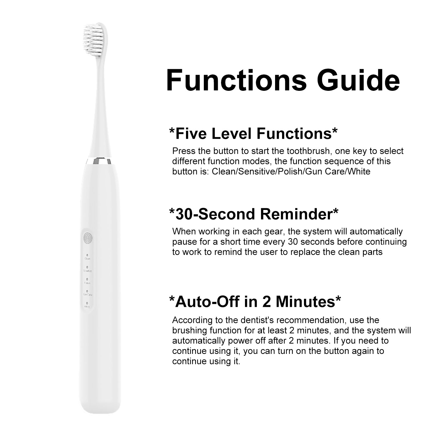 Sonic Electric Toothbrush(White)