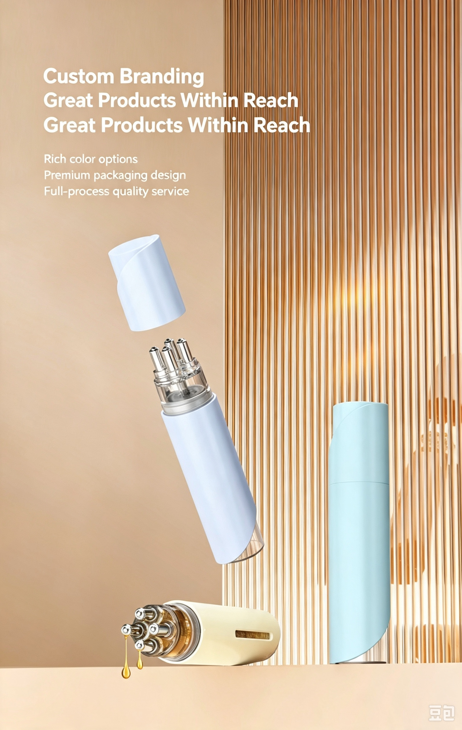 Portable Quantitative Press Scalp Massage Applicator