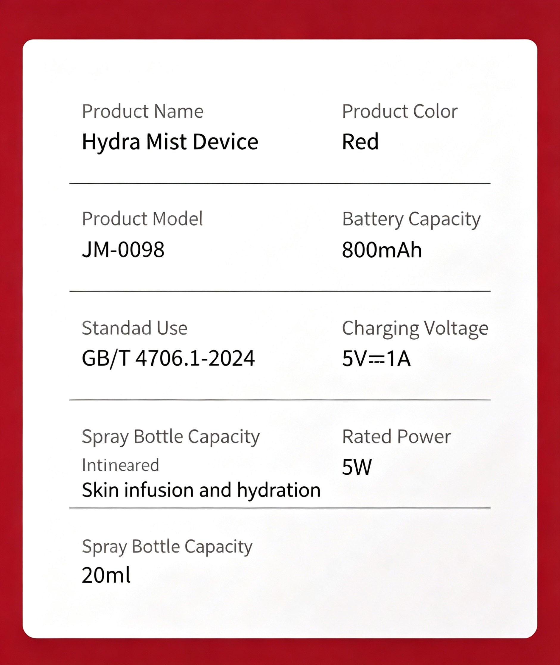 High‑Pressure Nano Oxygen Infusion Facial Sprayer
