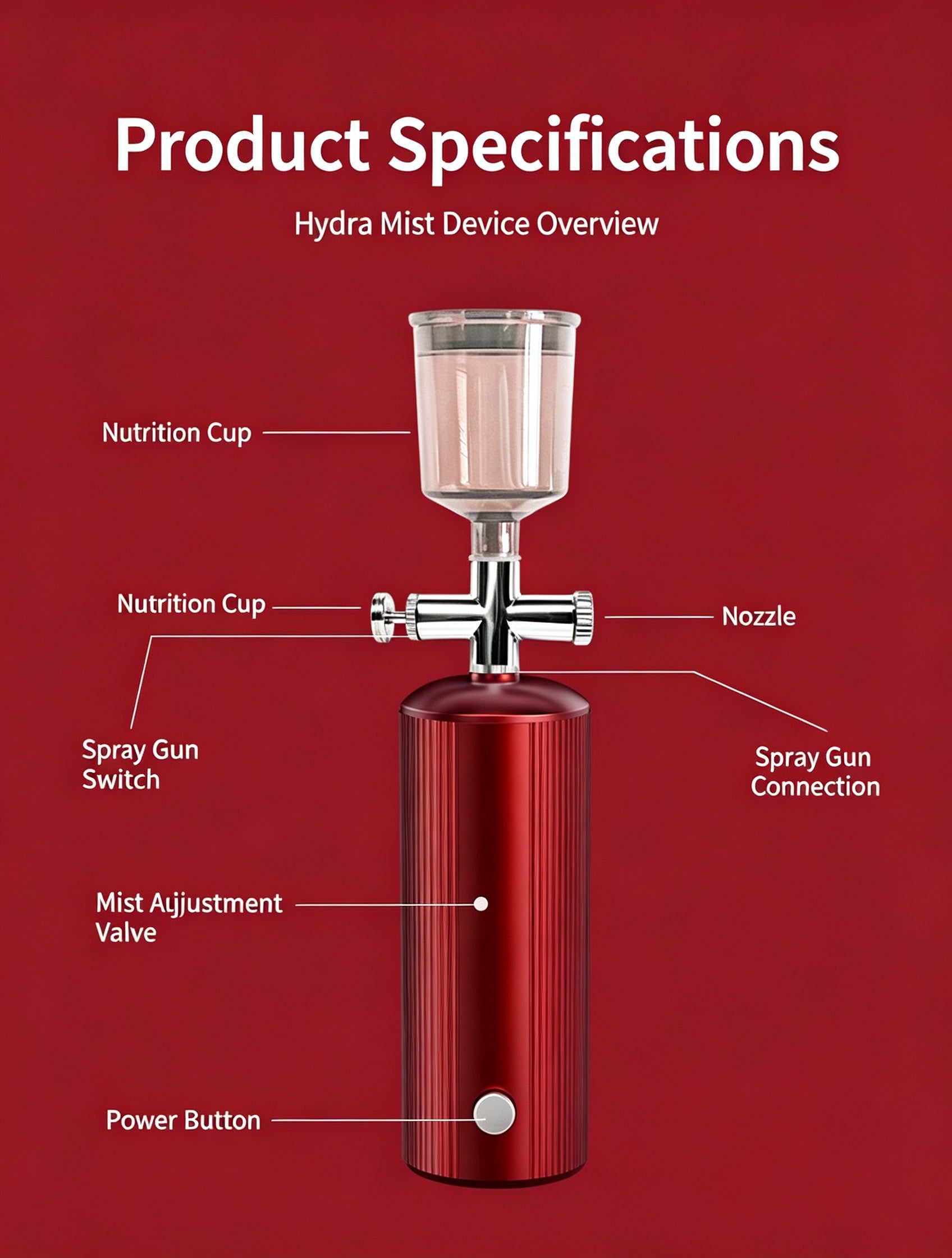 High‑Pressure Nano Oxygen Infusion Facial Sprayer
