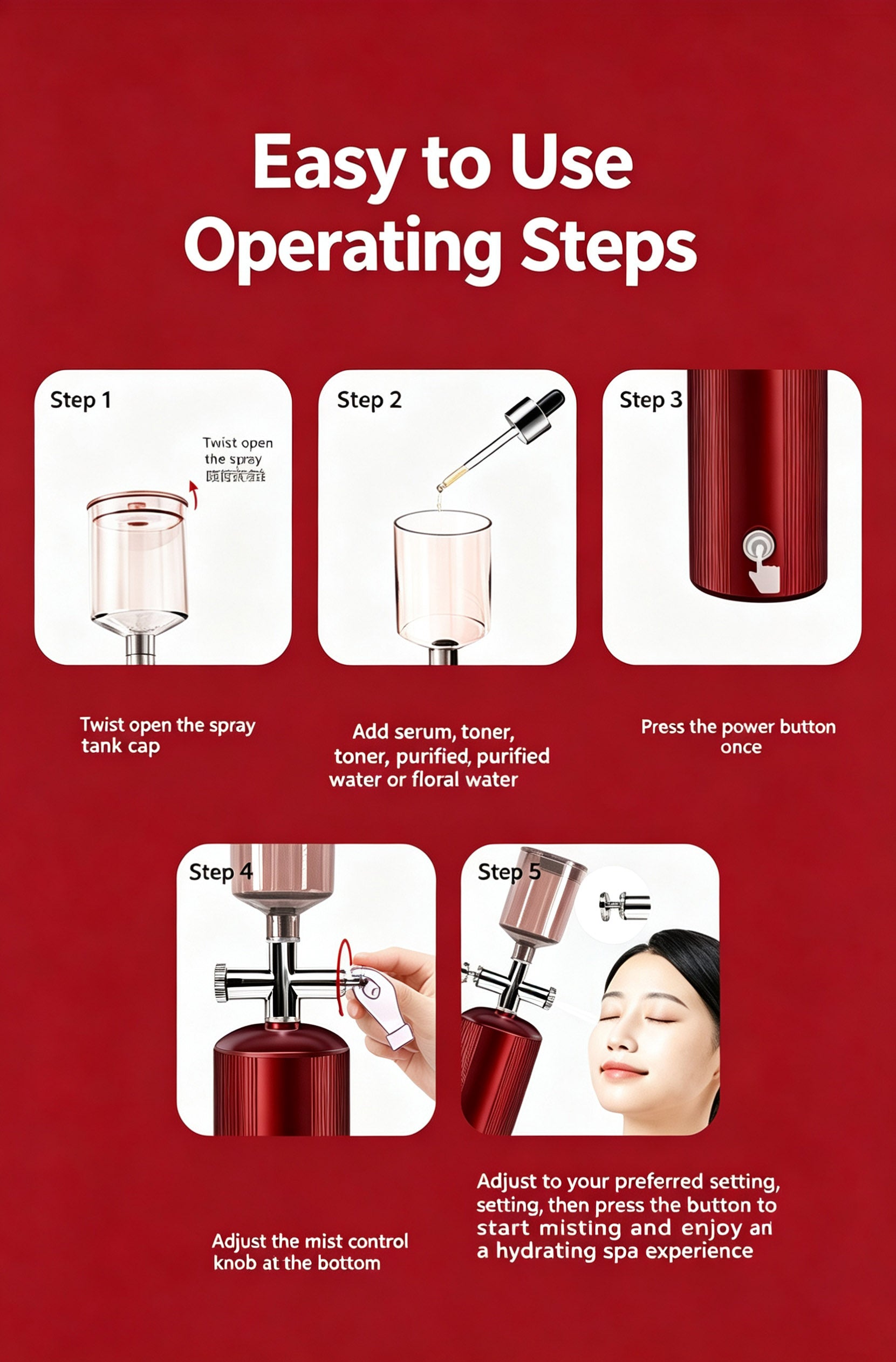 High‑Pressure Nano Oxygen Infusion Facial Sprayer