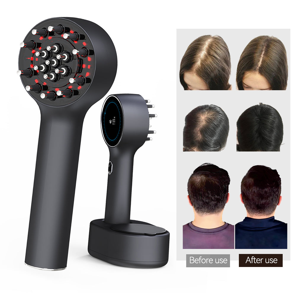 Roller‑Ball Dispensing Scalp Massage Comb