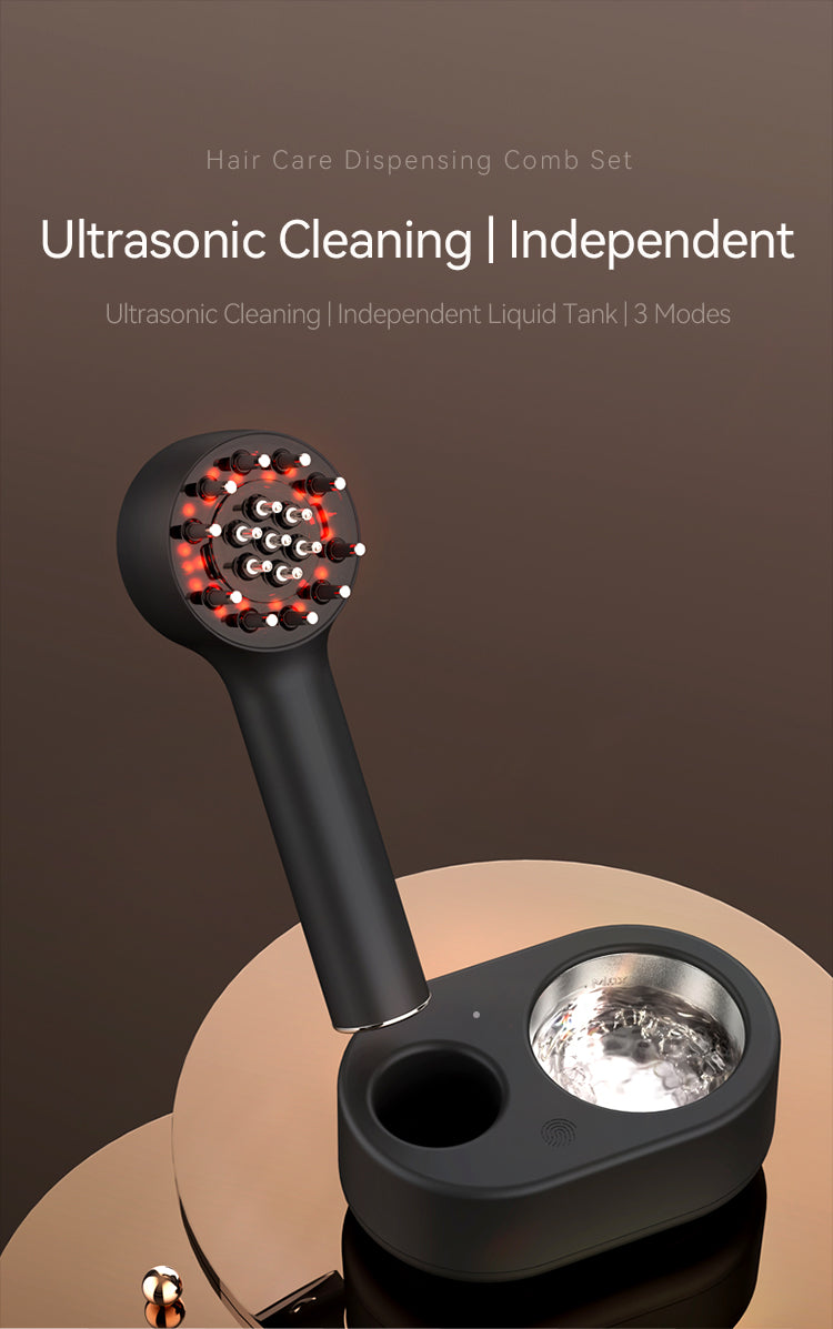 Roller‑Ball Dispensing Scalp Massage Comb