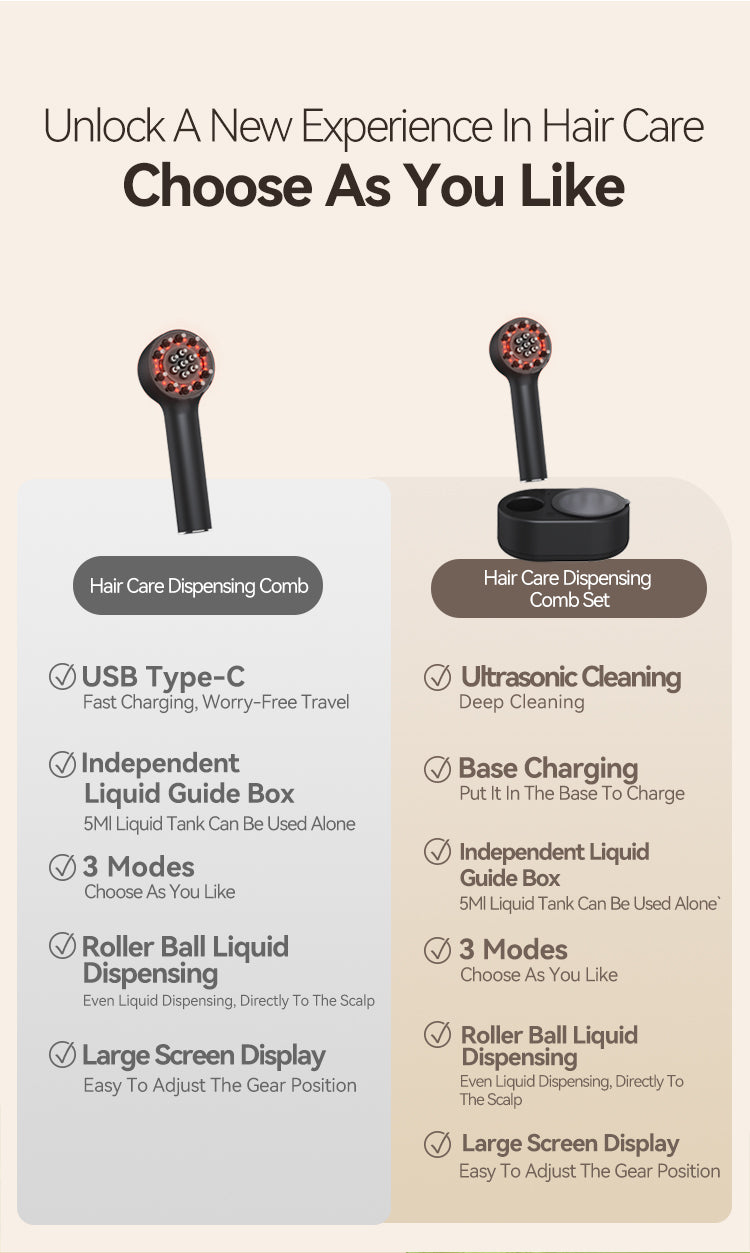 Roller‑Ball Dispensing Scalp Massage Comb