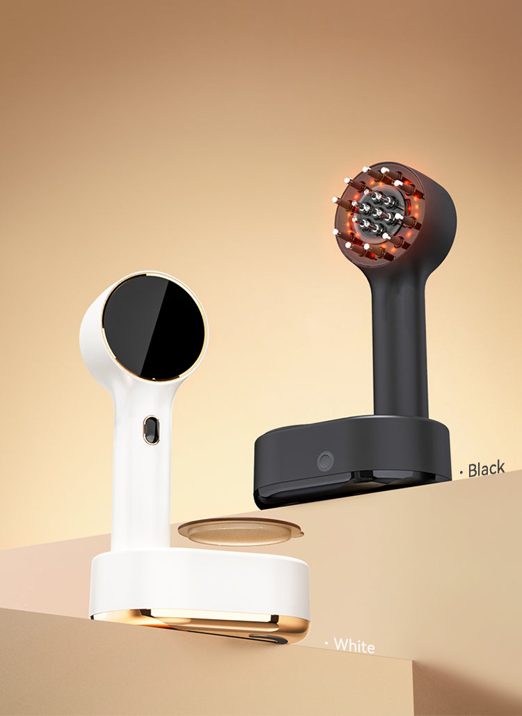 Roller‑Ball Dispensing Scalp Massage Comb
