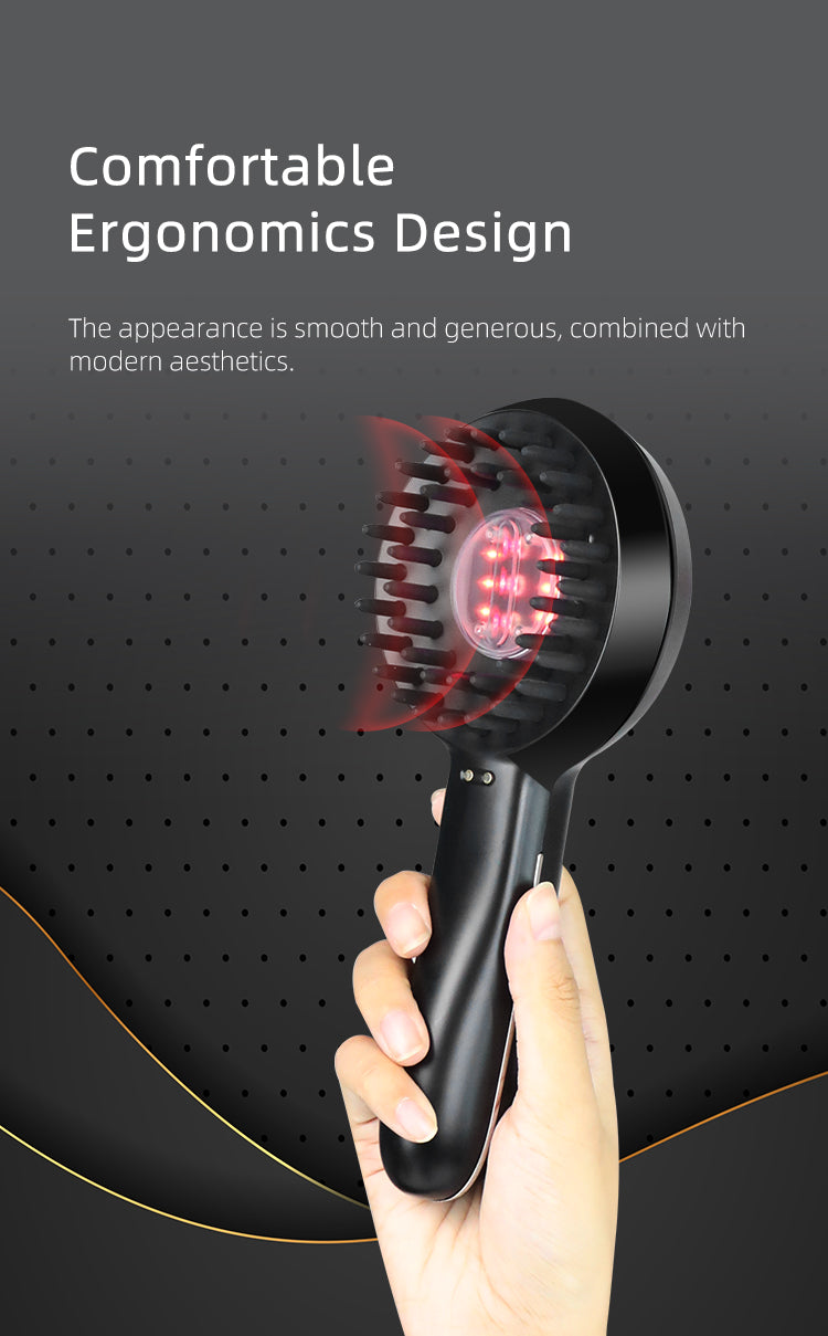 Smart Liquid Dispensing Scalp Massage Comb with Red & Infrared Light Heating Vibration