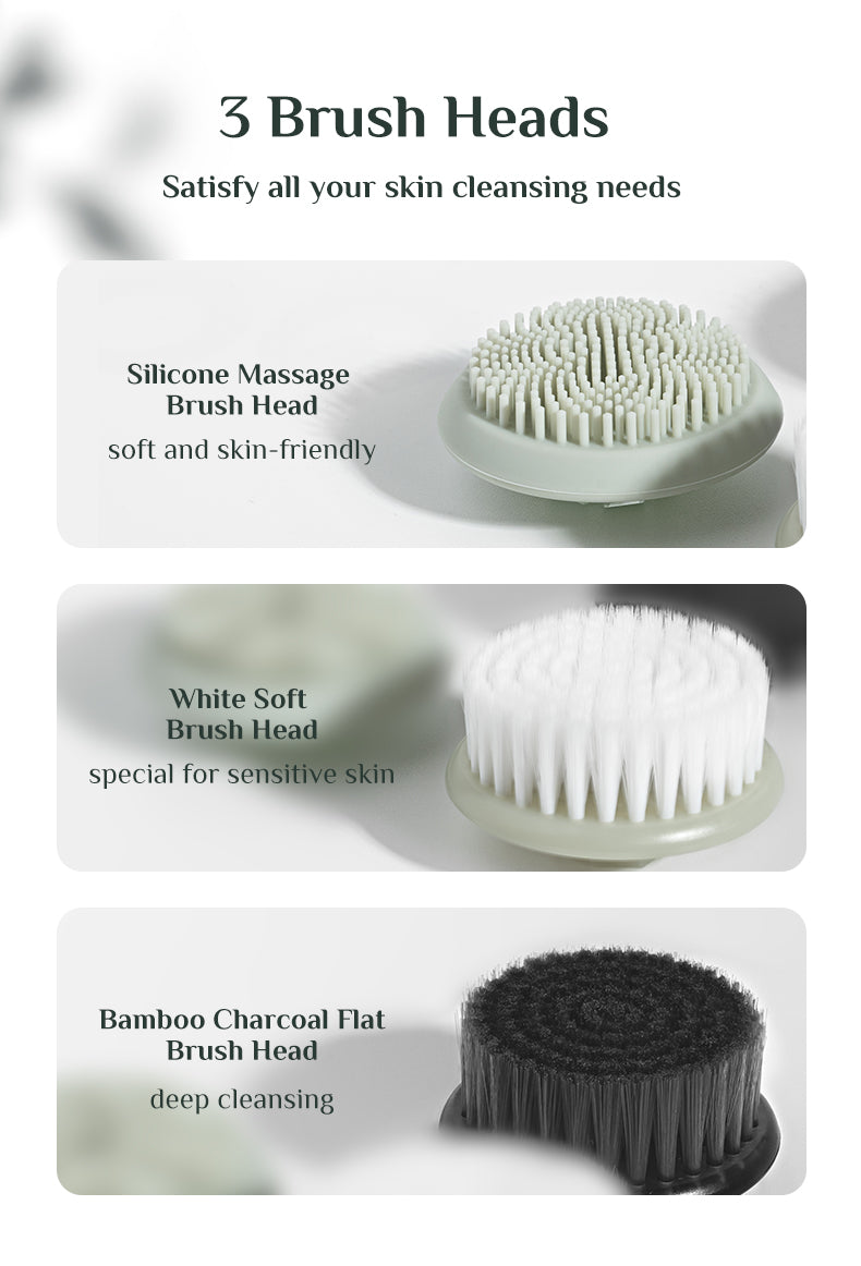 Sonic Facial Cleansing Brush Kit with Red Light, UV-C Sanitizing & Air-Drying Base